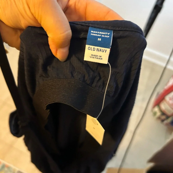 NWT Old Navy Navy Blue Ribbed Maternity Sleep Dress - Picture 3 of 5
